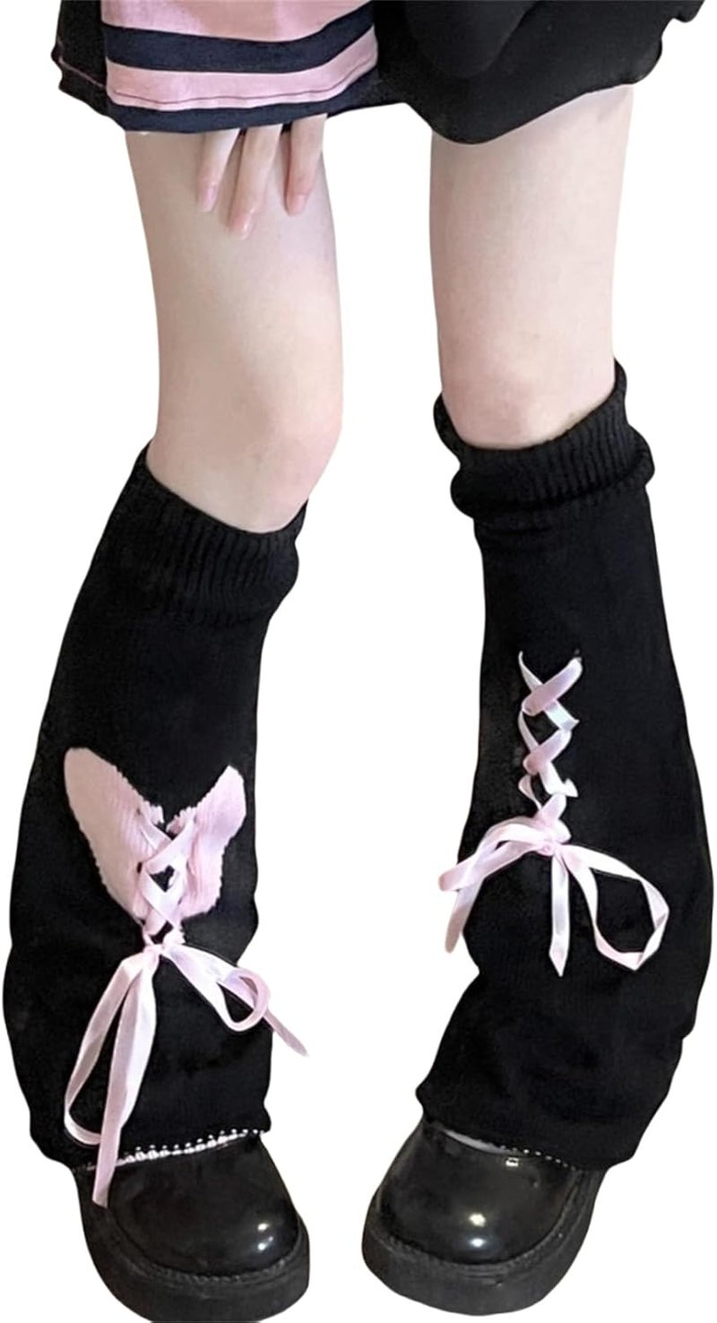 Insdark Goth Leg Warmers Women Japanese Gothic Y2k Harajuku Grunge Emo Punk 80s - Image 1